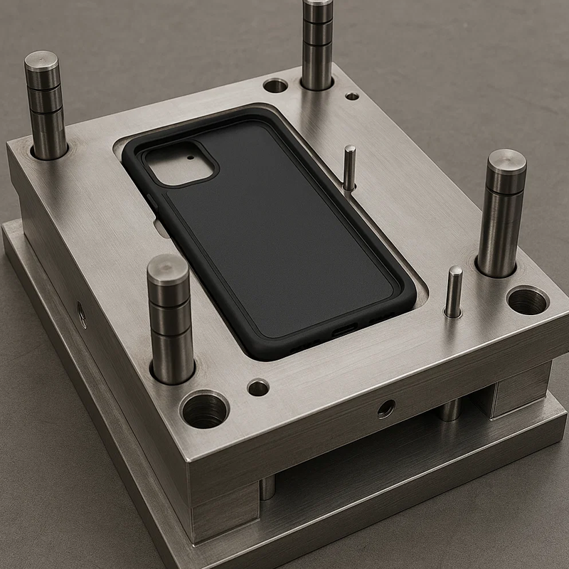 Customized P20 Steel, S136 Steel Phone Case Overmolding Mould Tooling Manufacturing1